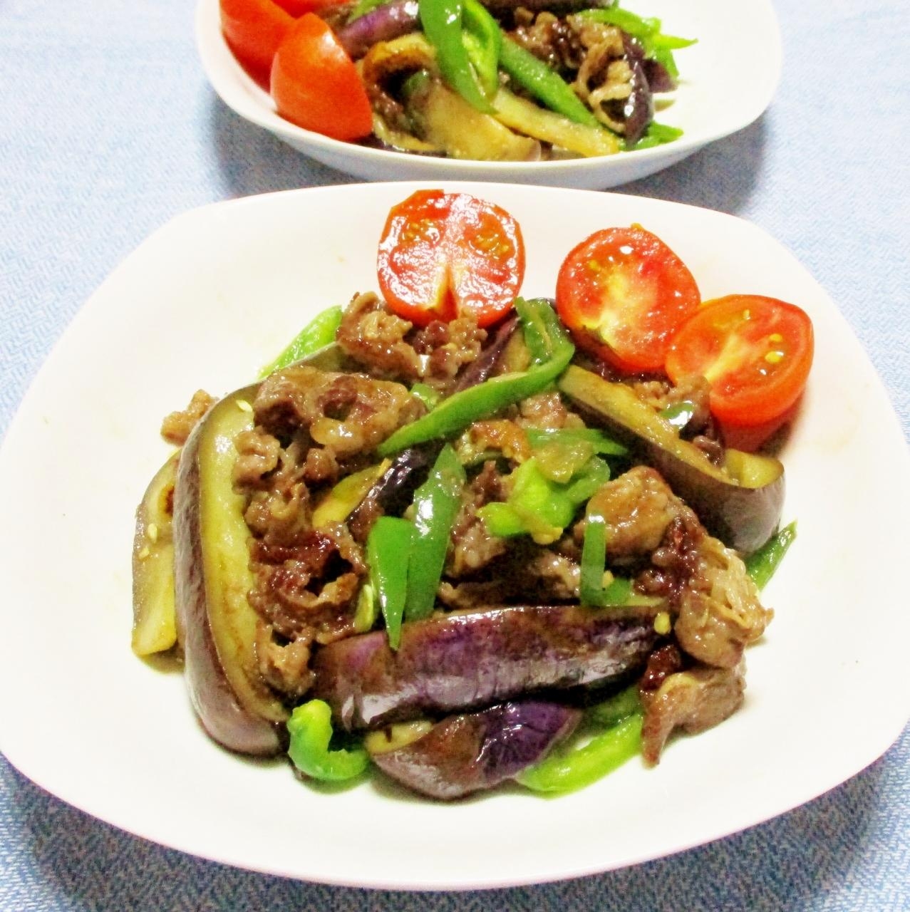 にんにくガツン!牛肉ナスピーのスタミナ照り焼き