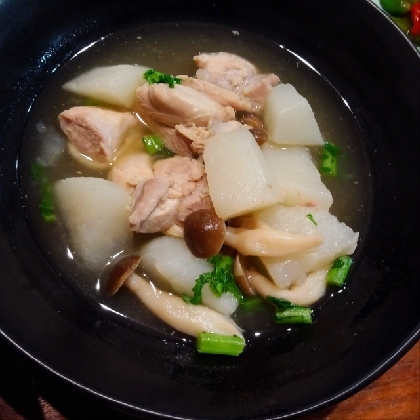 かぶと鶏むね肉の煮物