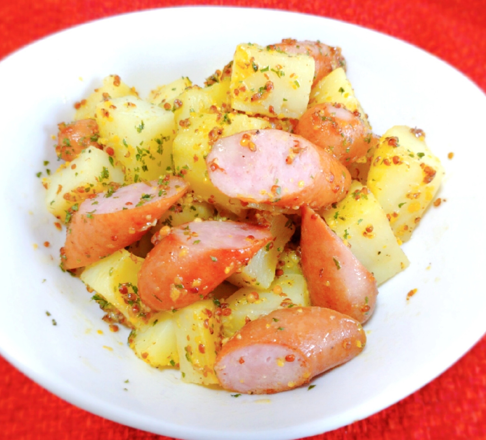 じゃが芋とウインナーのハニーマスタードソテー レシピ 作り方 By Kochacha 楽天レシピ じゃが芋とウインナーのハニーマスタードソテー レシピ 作り方 By Kochacha 楽天レシピ