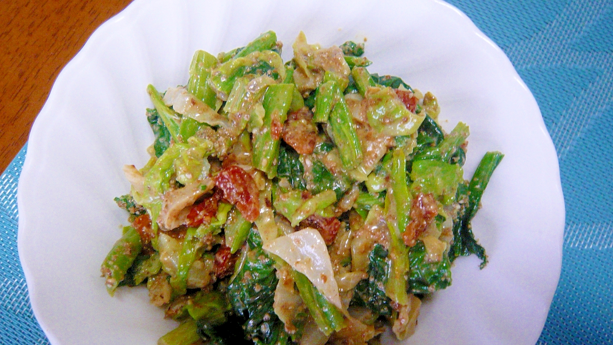 ♥ドライトマト入り!ほうれんそう草の味噌マヨ和え♥