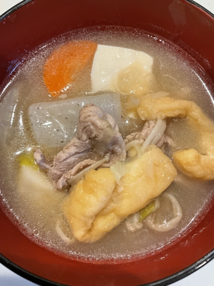 油を使わない　”豚汁”