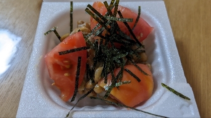 トマトと海苔の納豆