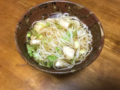 最近急に寒くなってきたので、あったかいお素麺が食べたくなりトライしました！とても簡単で美味しかったです！