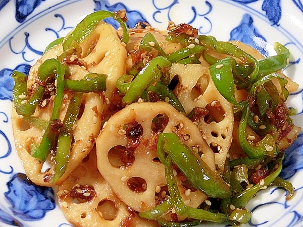 ご飯がすすむ レンコンとピーマンのきんぴら レシピ 作り方 By さくらもっち 楽天レシピ ご飯がすすむ レンコンとピーマンのきんぴら レシピ 作り方 By さくらもっち 楽天レシピ