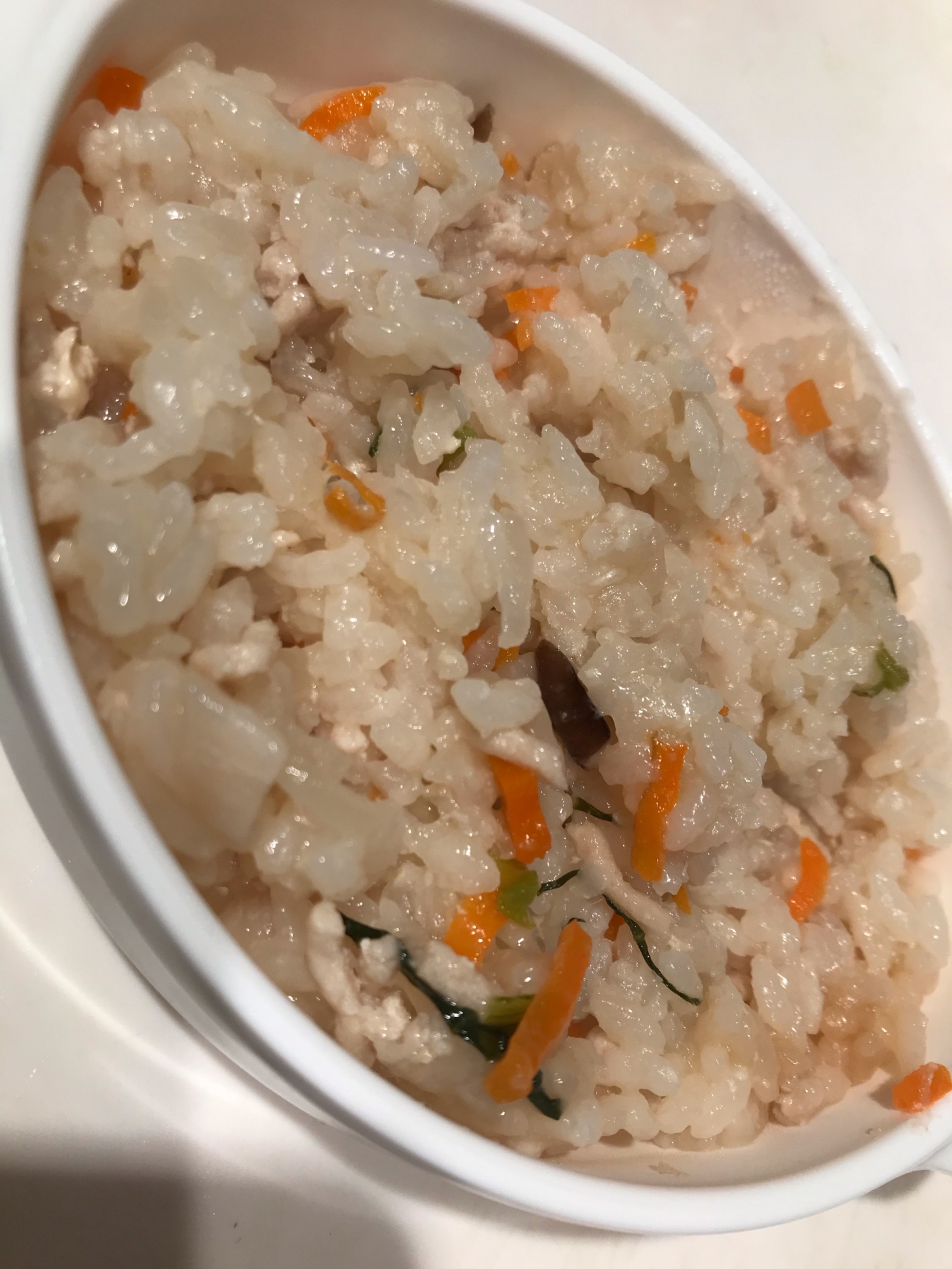 子供も大好き 鶏ひき肉と4種の野菜の炊き込みご飯 レシピ 作り方 By コアラのまーち 楽天レシピ