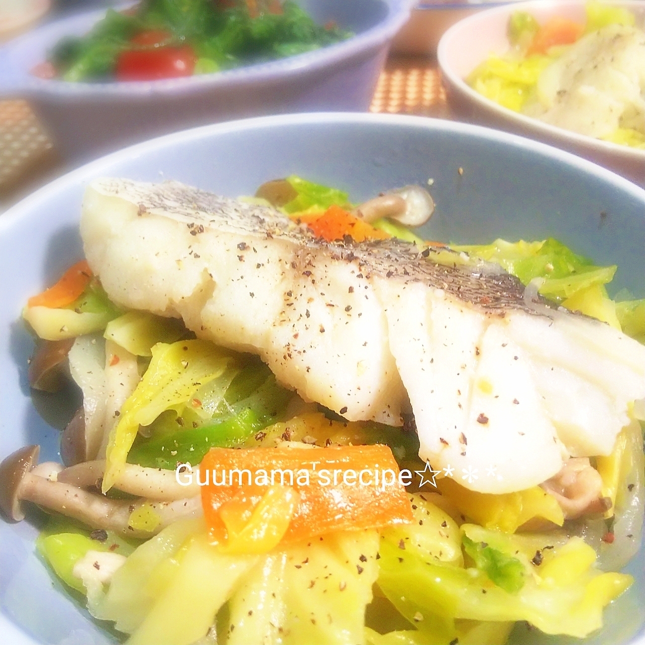 想像より美味しい♡たらとキャベツの塩バター蒸し