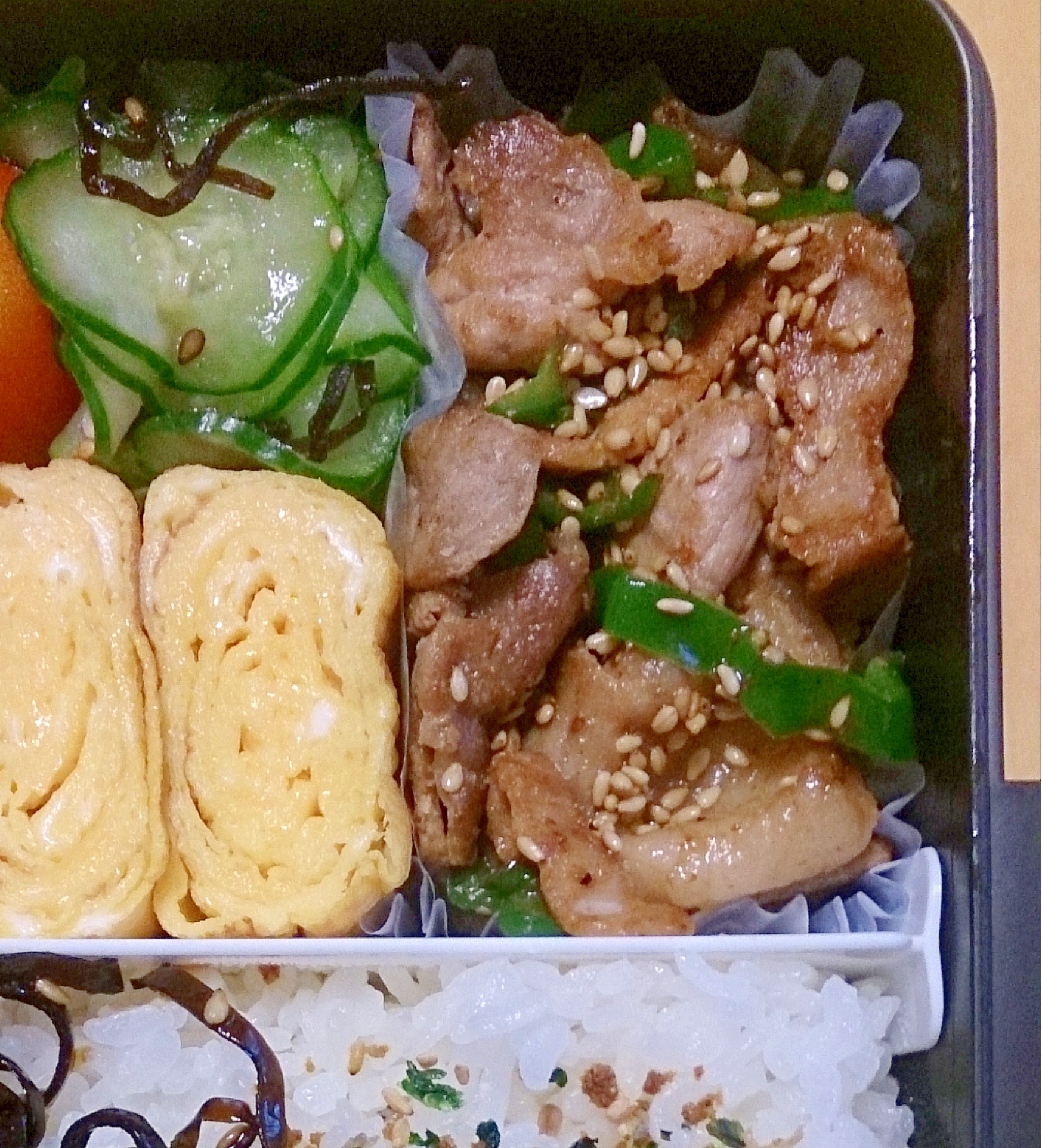 男子弁当★焼き肉のタレで焼き肉