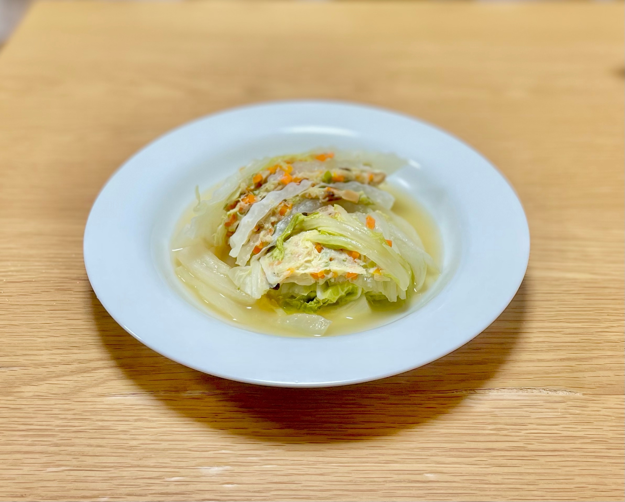 白菜と鶏ひき肉の重ね蒸し