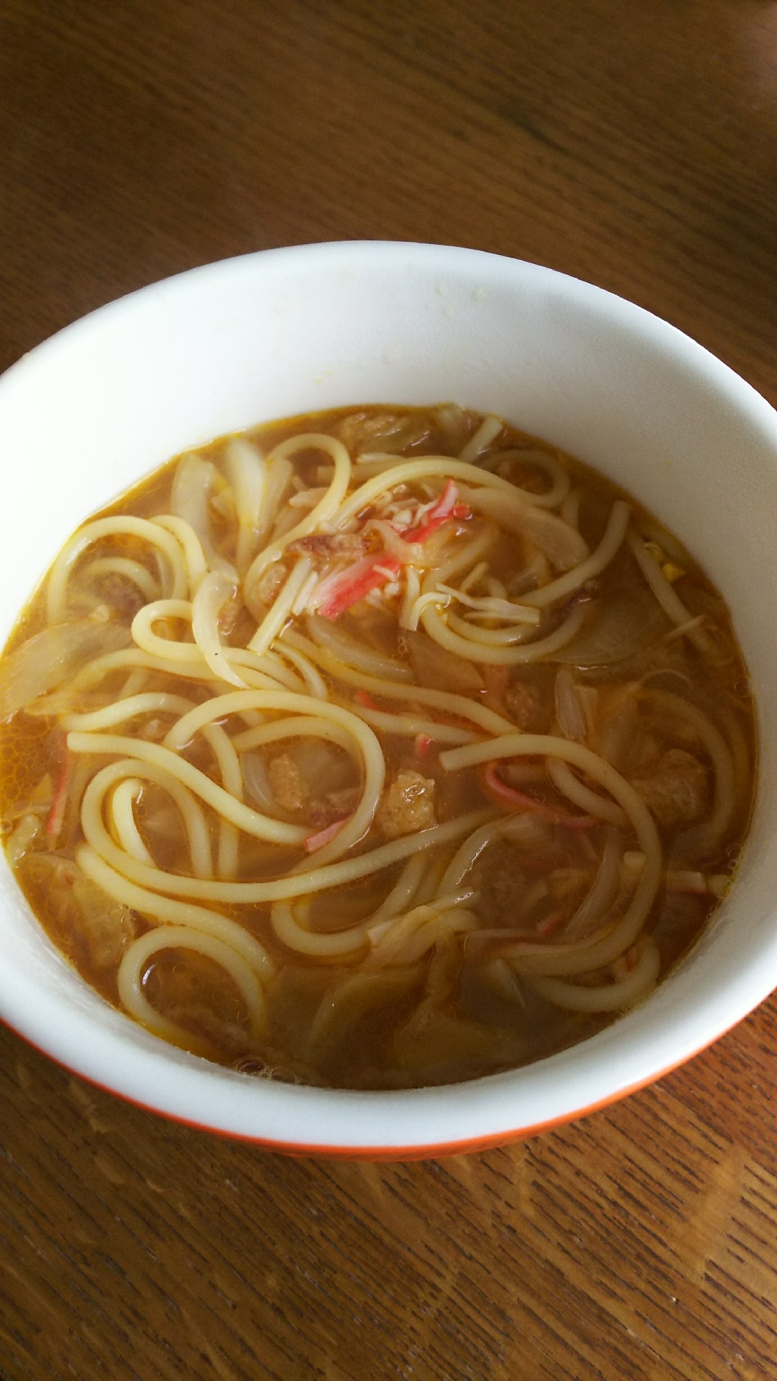 パスタでカレースープ