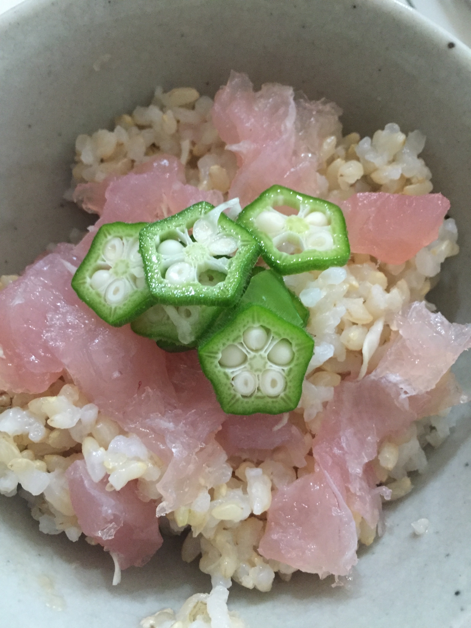 ヘルシーオクラまぐろ丼！