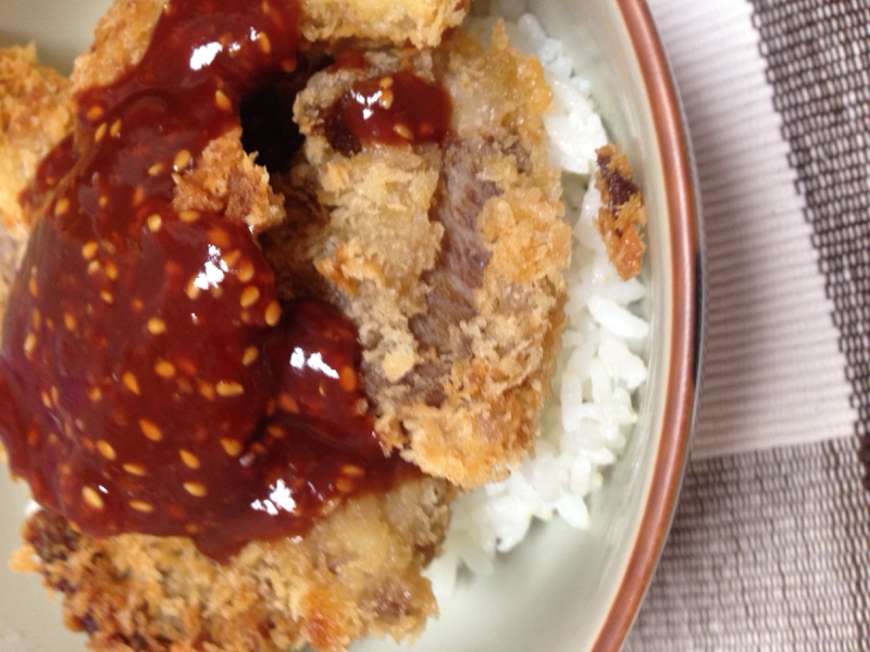 シンプル♪シンプル♪ソースカツ丼(*^^*)☆