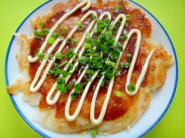 新玉ねぎとアミエビのお好み焼き