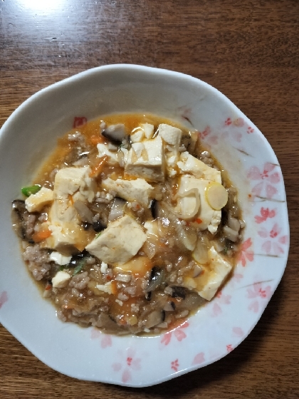 簡単で美味しいマーボー豆腐ができました。