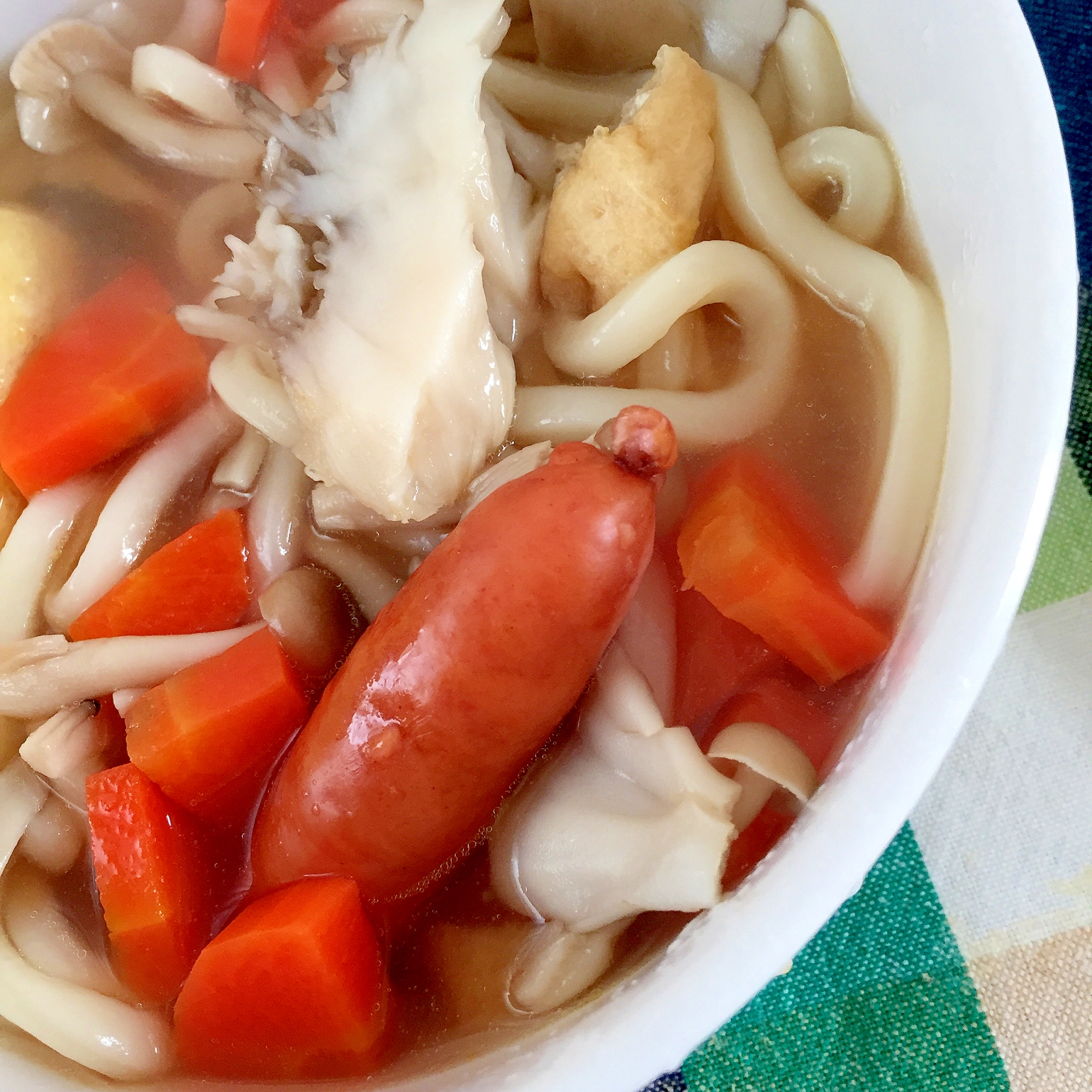 ウインナー入りの煮込みうどん☆