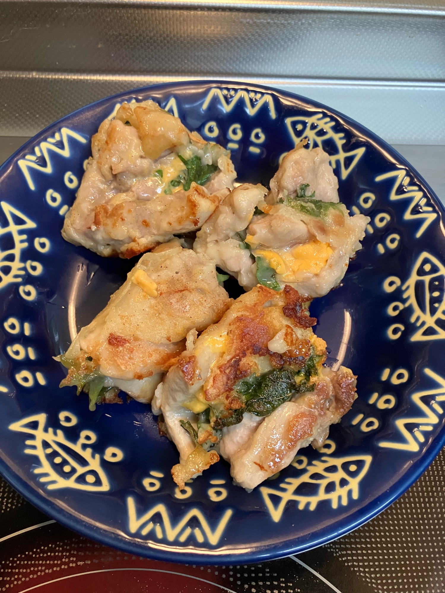 鶏肉の大葉とチーズの挟み焼き^_^