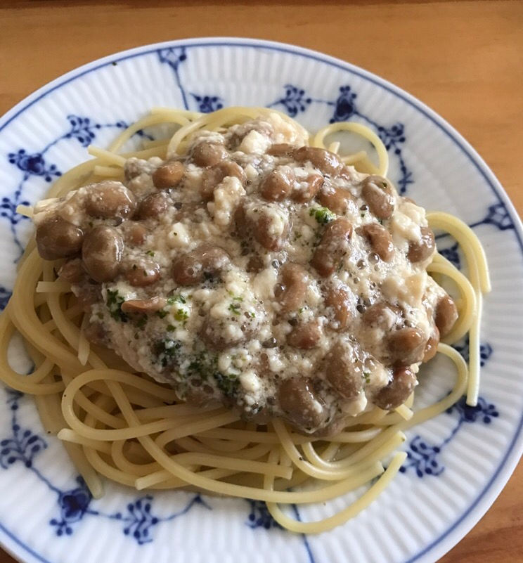 ふわふわ納豆パスタ