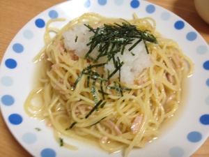 ツナおろし　冷製たらこパスタ