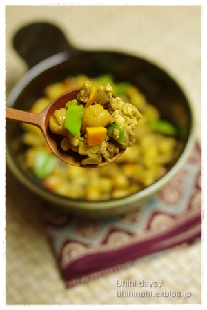 カレー味の炒り豆腐