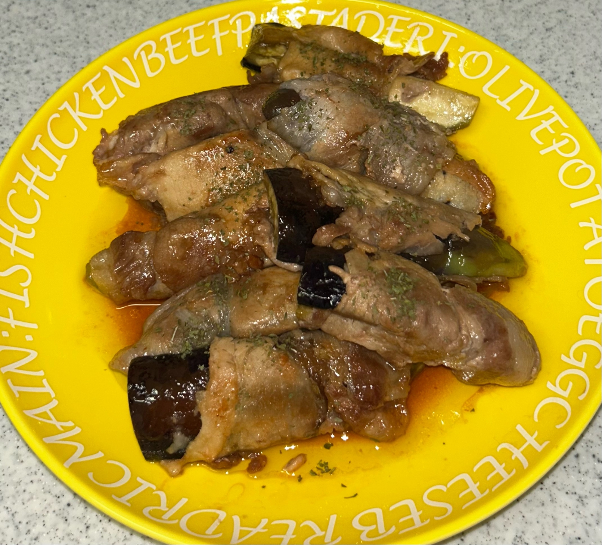 なすの豚肉巻き♪
