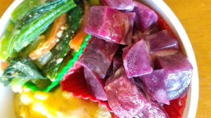紫芋で作ってみました！簡単に出来てで美味しかったです。レシピありがとうございました。