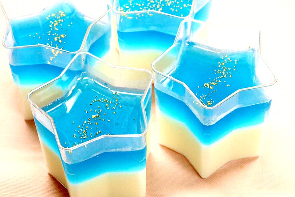 七夕ゼリー サイダー ミルクゼリー レシピ 作り方 By ローズ ローズ 楽天レシピ