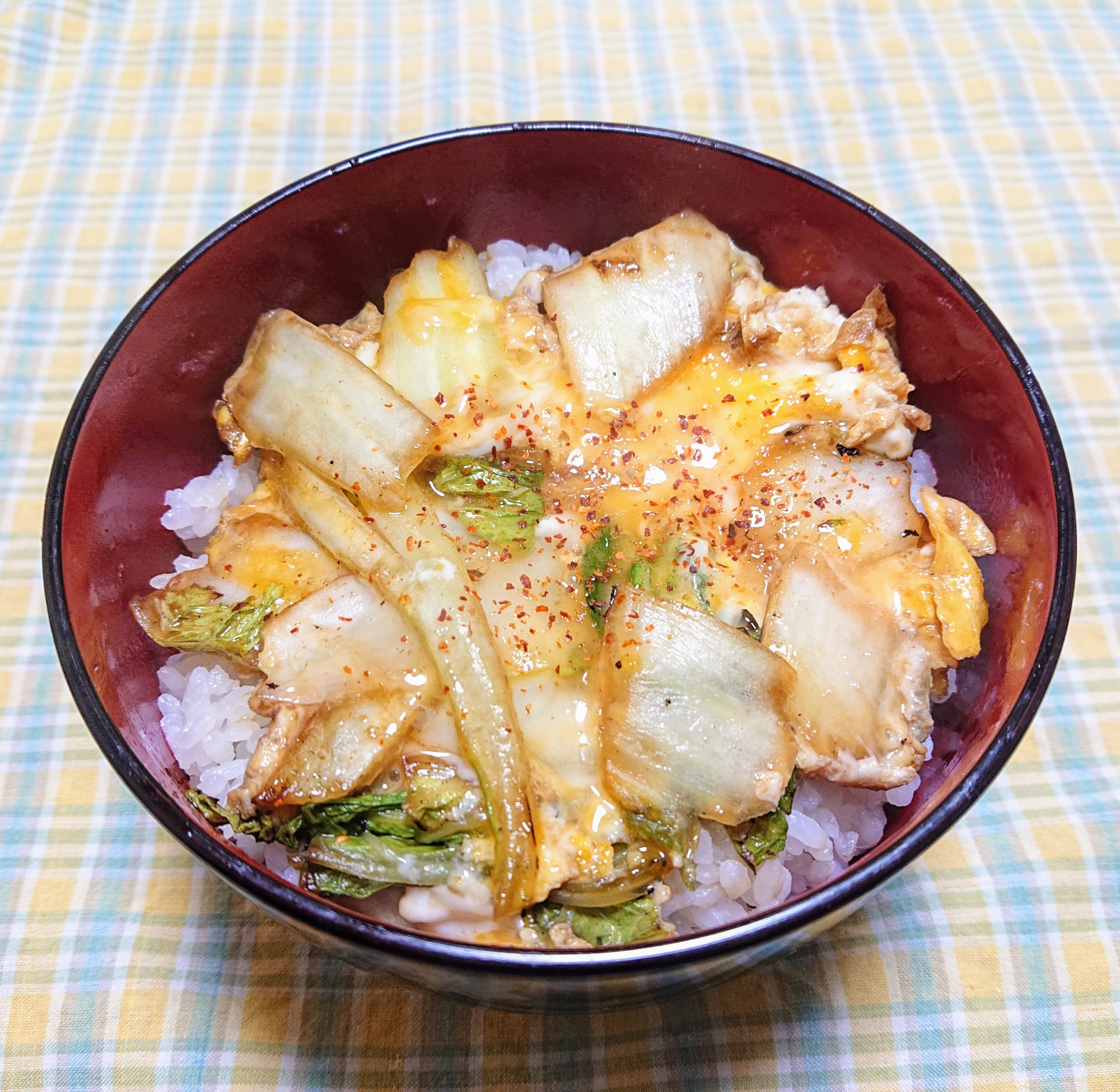 フライパンで☆白菜の卵とじ丼