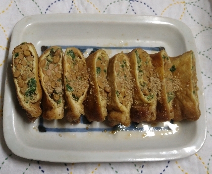 こんにちは〜納豆多目で作りました。いつもは焼くのですが、甘辛煮も美味しいですね(*^^*)レシピありがとうございます。