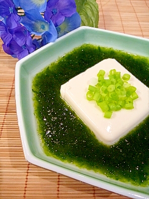 レンジで簡単！豆腐の青海苔あんかけ