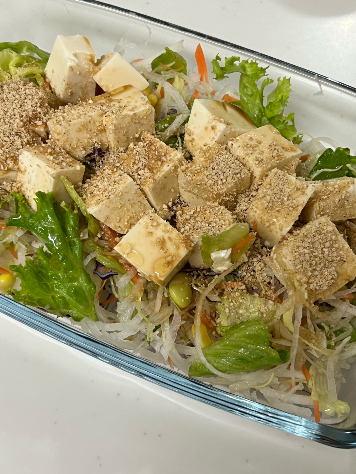 ボリュームたっぷり♪豆腐の中華サラダ