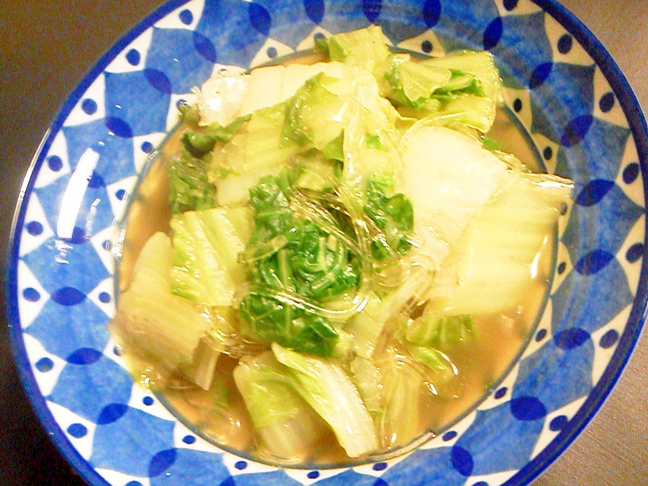 白菜とくずきりのダシダ煮