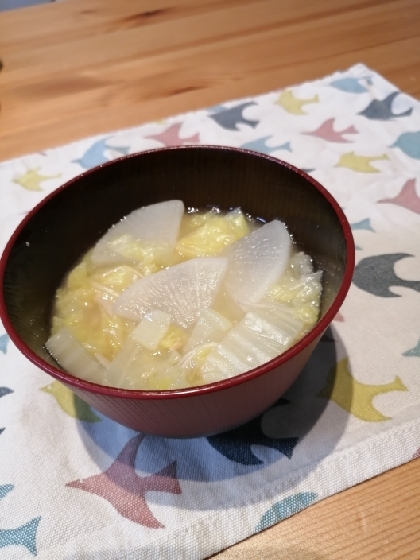 冬の定番☆白菜と大根のお味噌汁