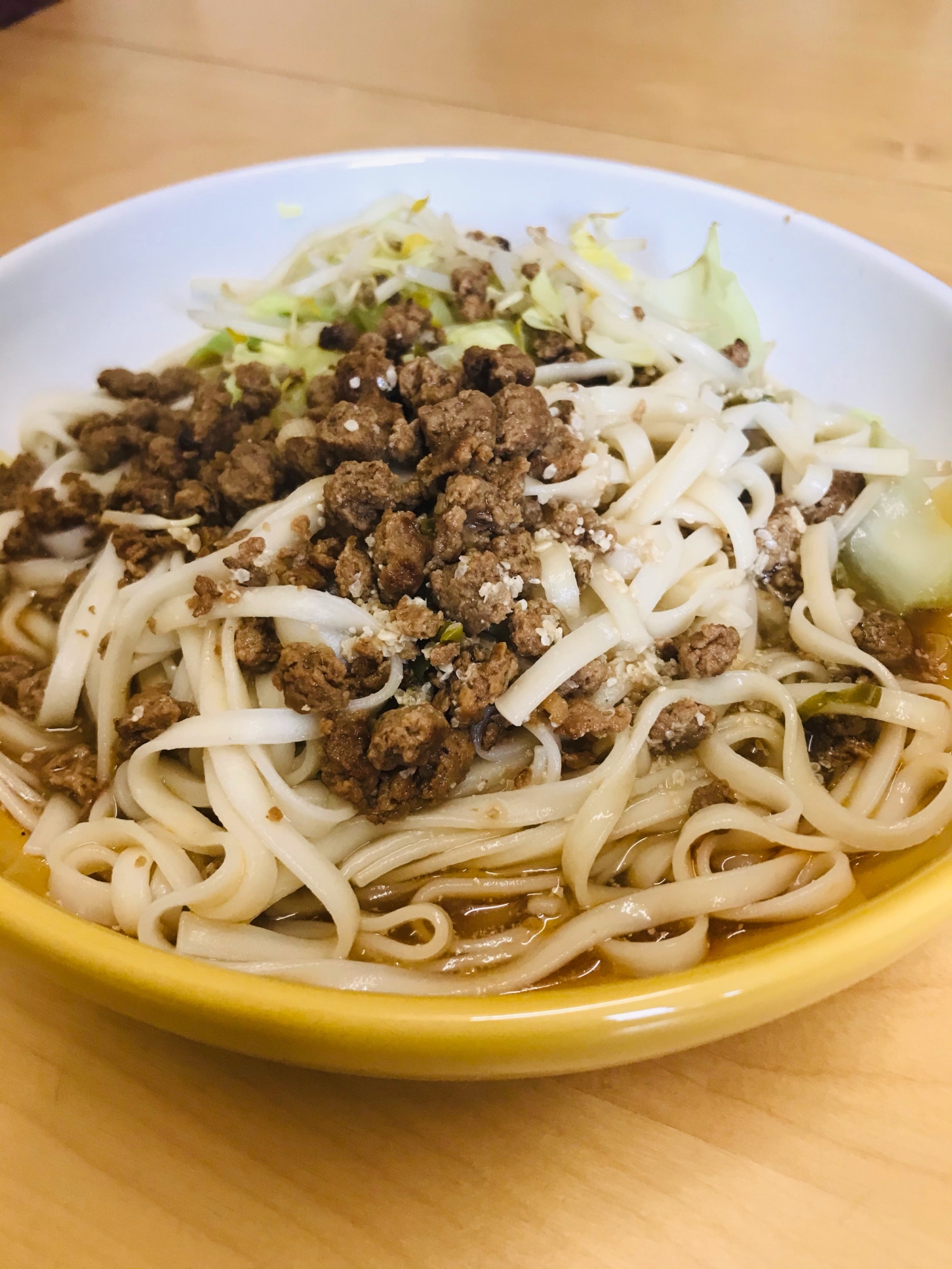 大豆ミートそぼろのゴマダレうどん