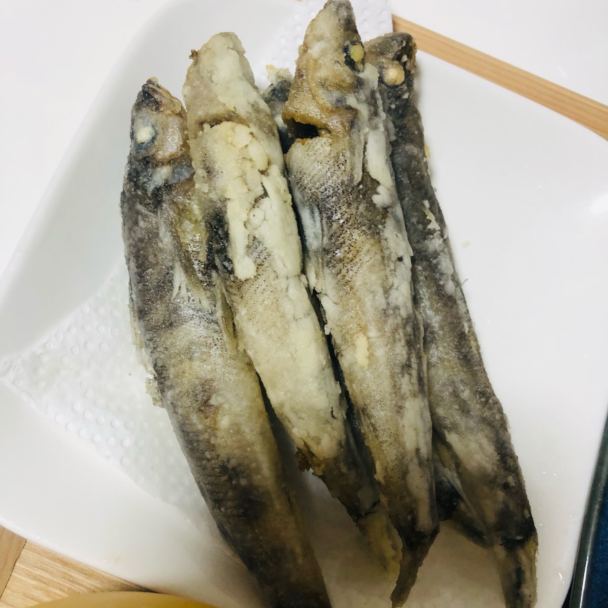 頭つき！目光の唐揚げ