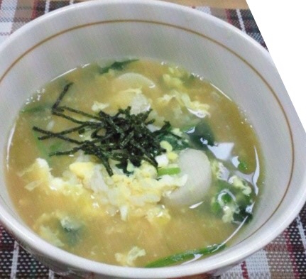 ほっこり♡鶏と里芋の玉子雑炊
