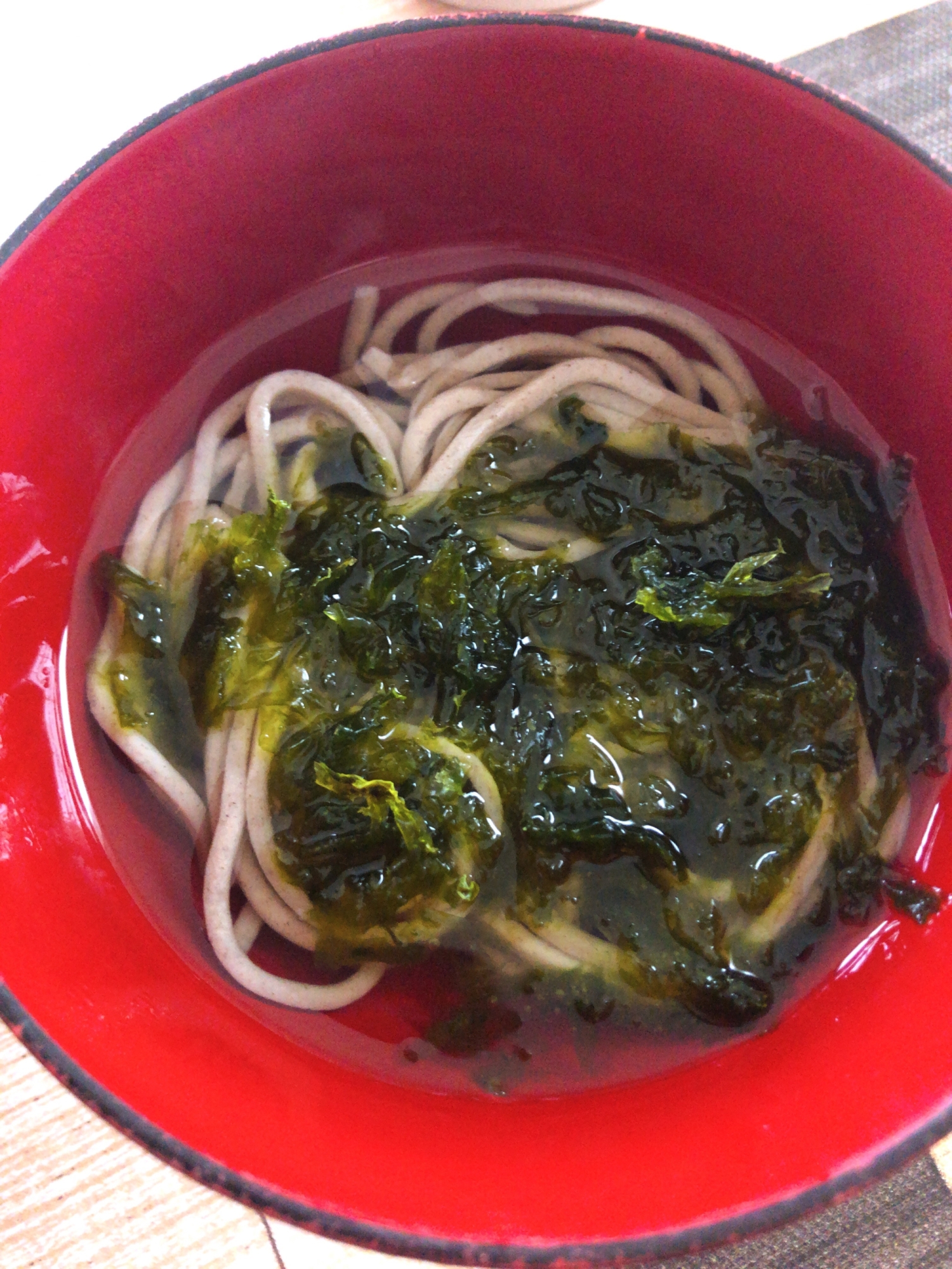 あおさ入り蕎麦