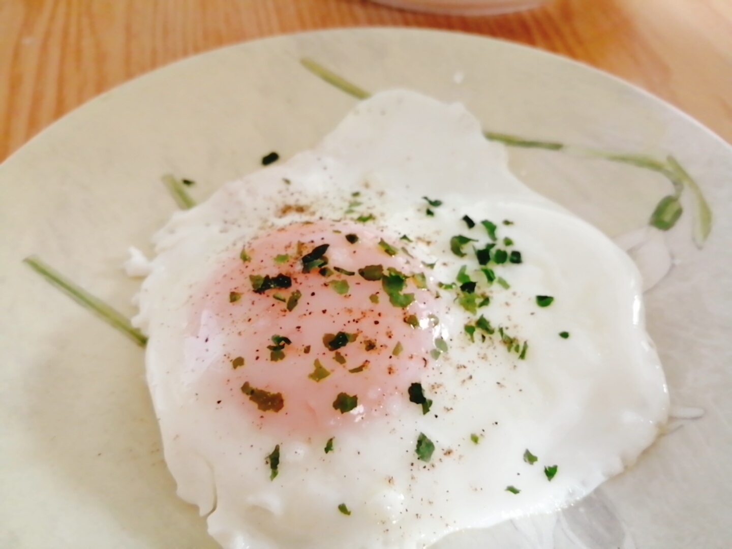 あおさの目玉焼き