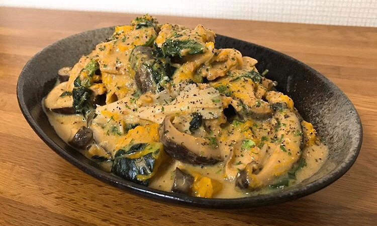 秋のクリームパスタ レシピ 作り方 By マグマやっさん 楽天レシピ