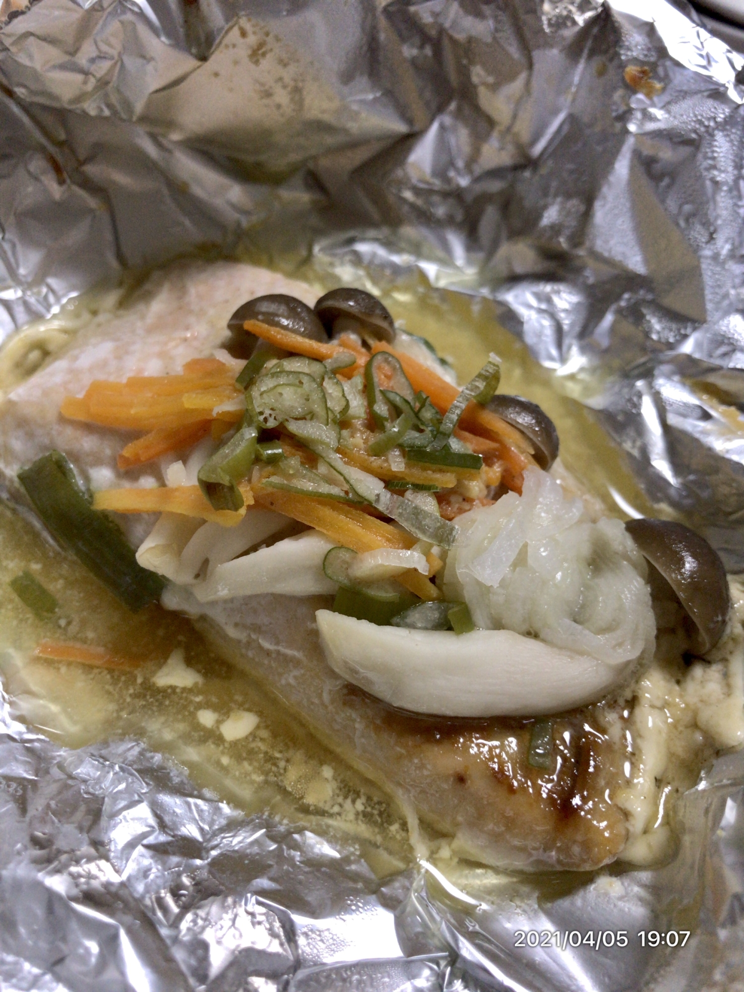 鮭の味噌マヨホイル焼き✧︎
