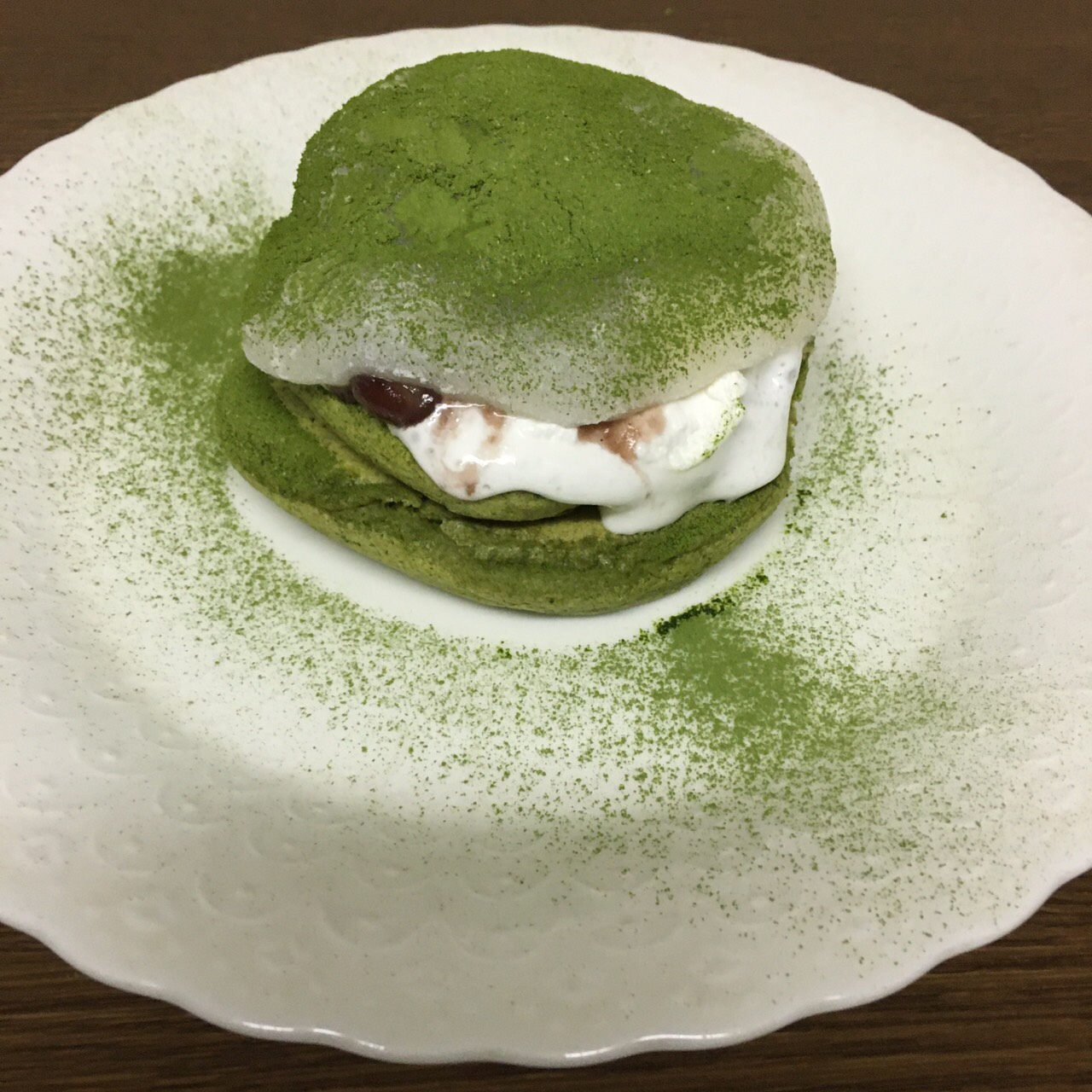 求肥の抹茶小倉パンケーキ