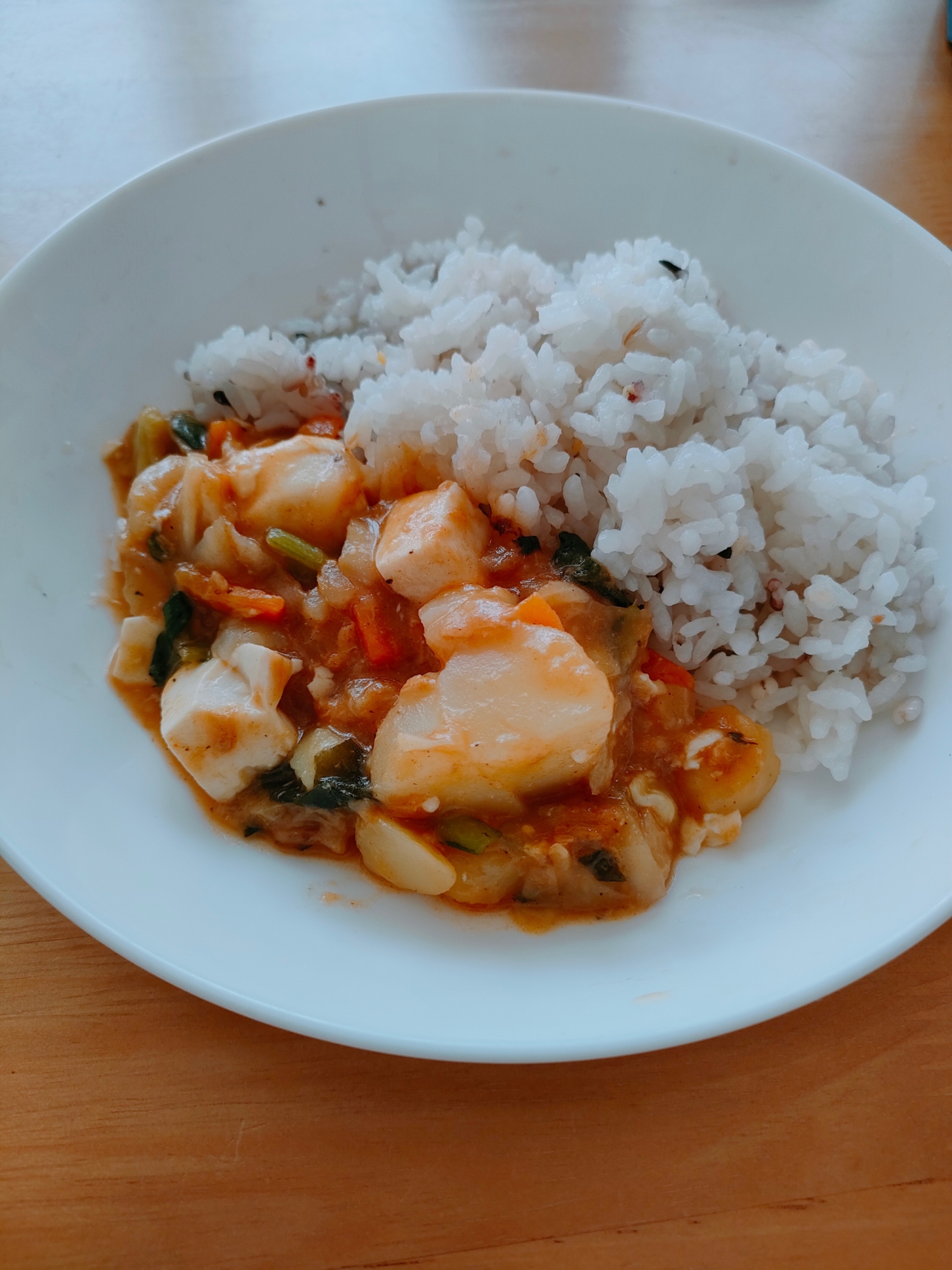 豆腐と小松菜のカレー