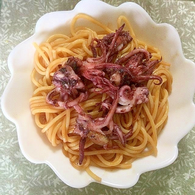 小いかのげそのパスタ