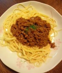 簡単ミートソースパスタ