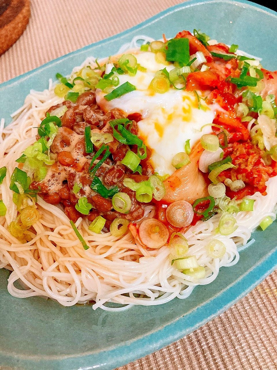 夏に食べたい！納豆キムチそうめん