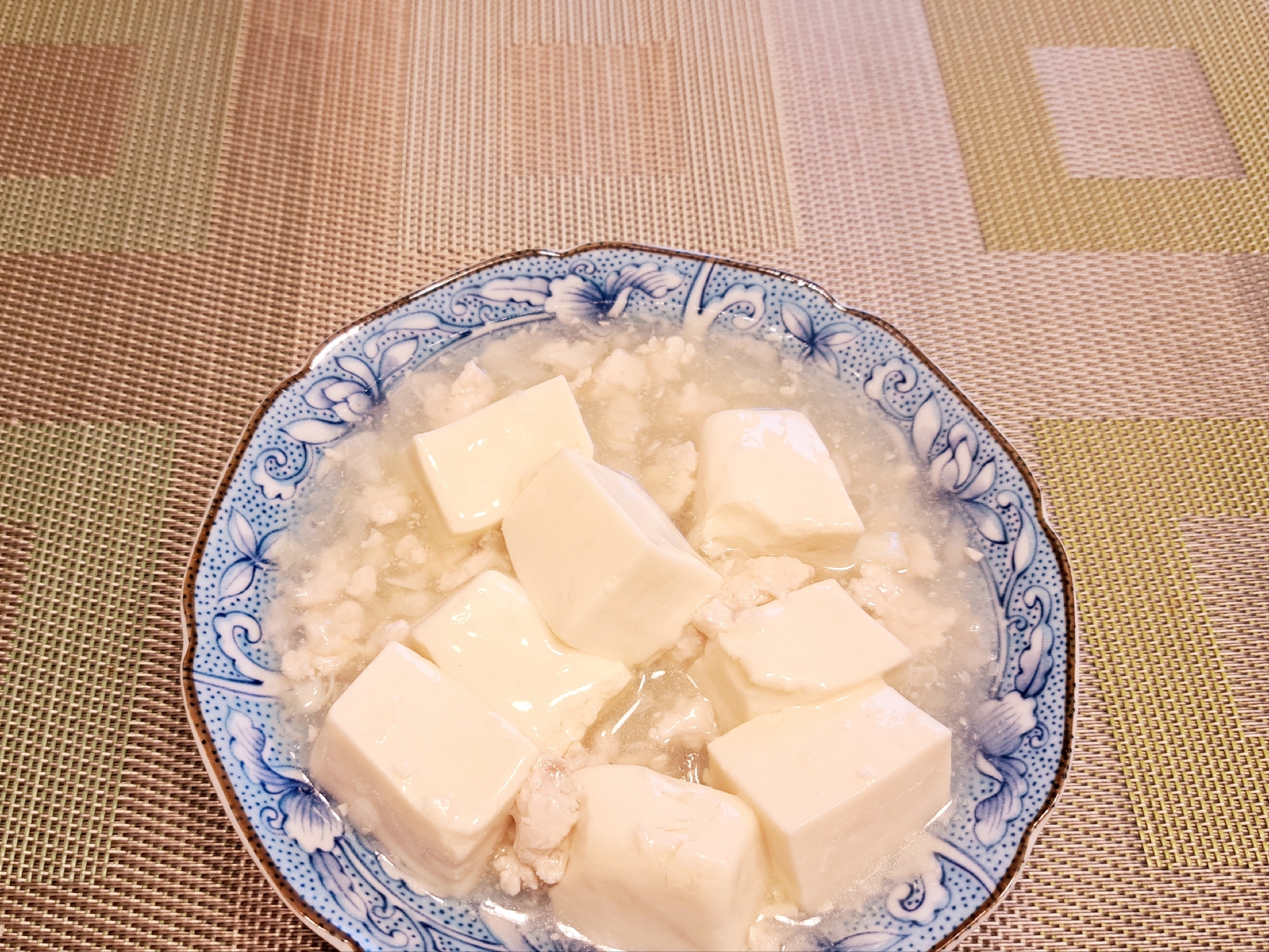 鶏ひき肉で作る！辛くない！白い麻婆豆腐
