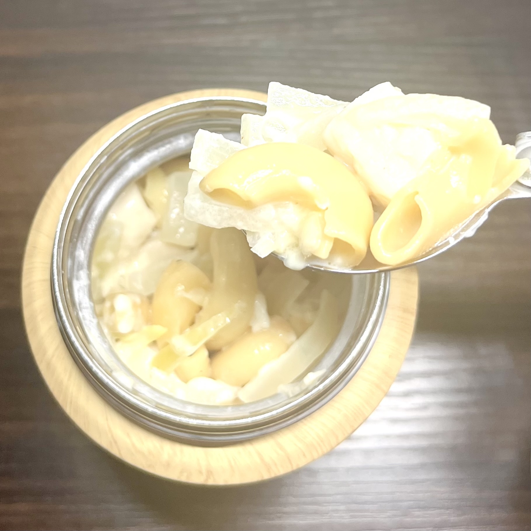 【レンジのみ】スープジャーでマカロニクリームパスタ