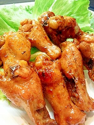 手羽元の簡単照りうま焼き 至高の手羽照り焼き レシピ 作り方 By Nao S 楽天レシピ