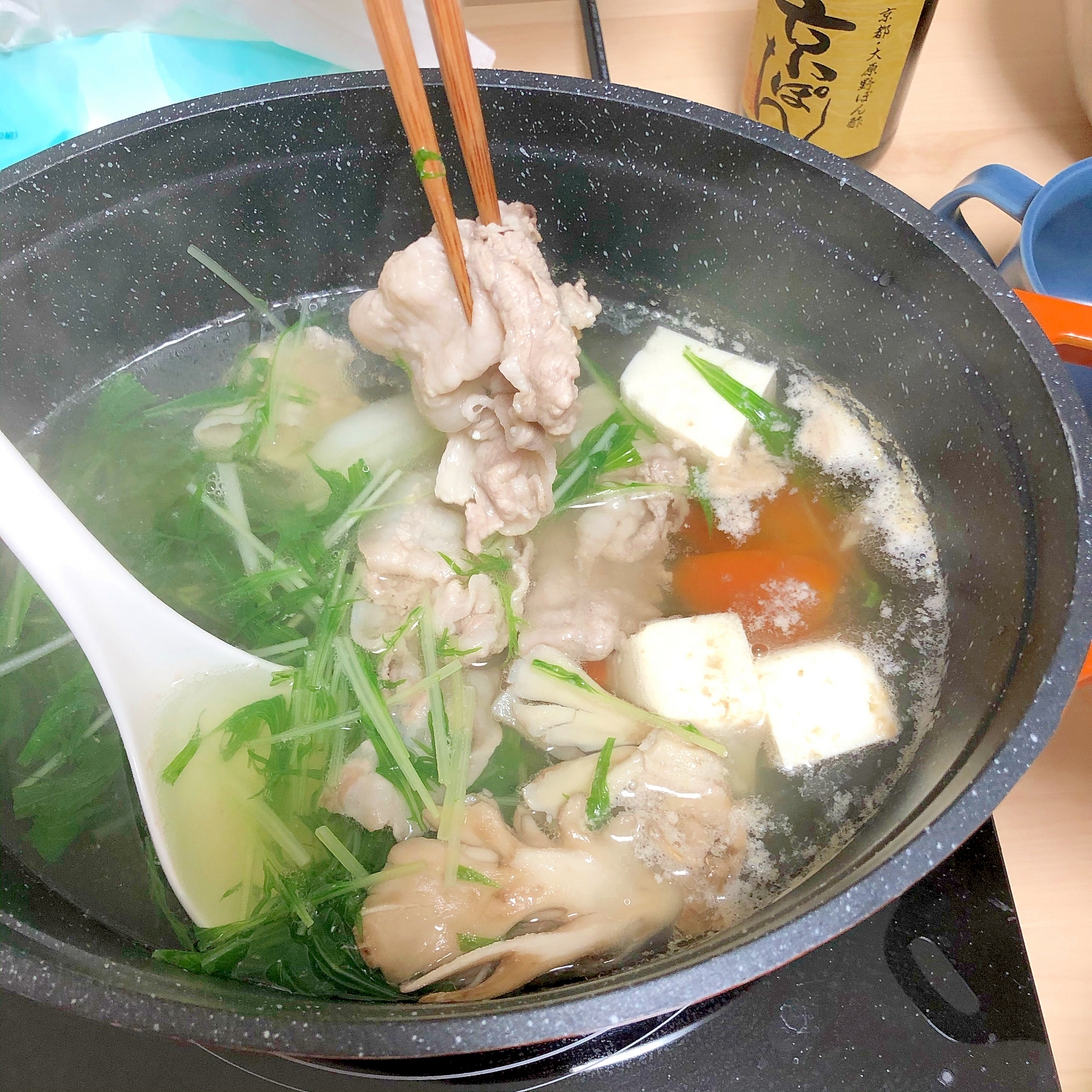 豆腐と豚肉の鍋