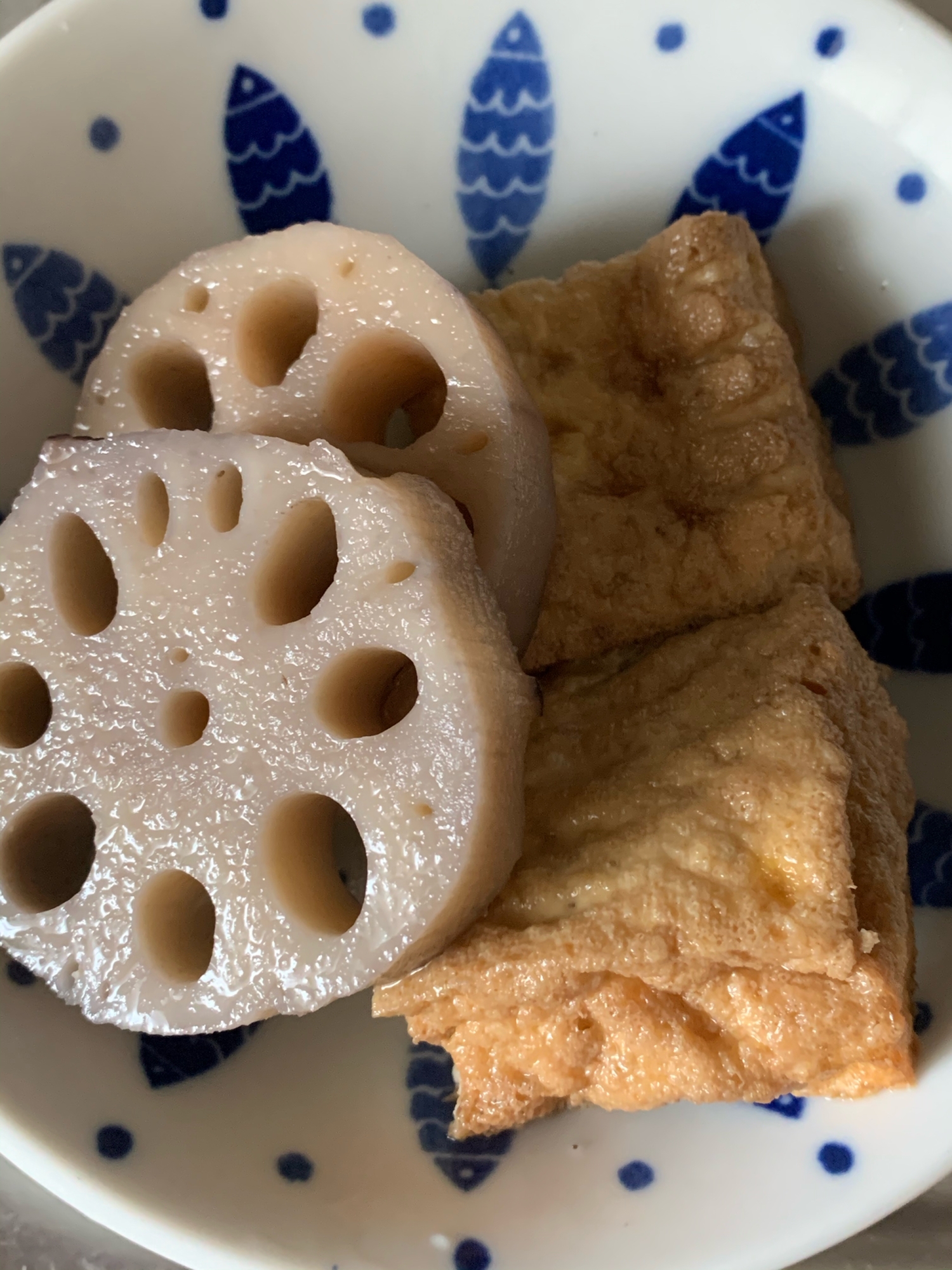 れんこんと厚揚げの煮物