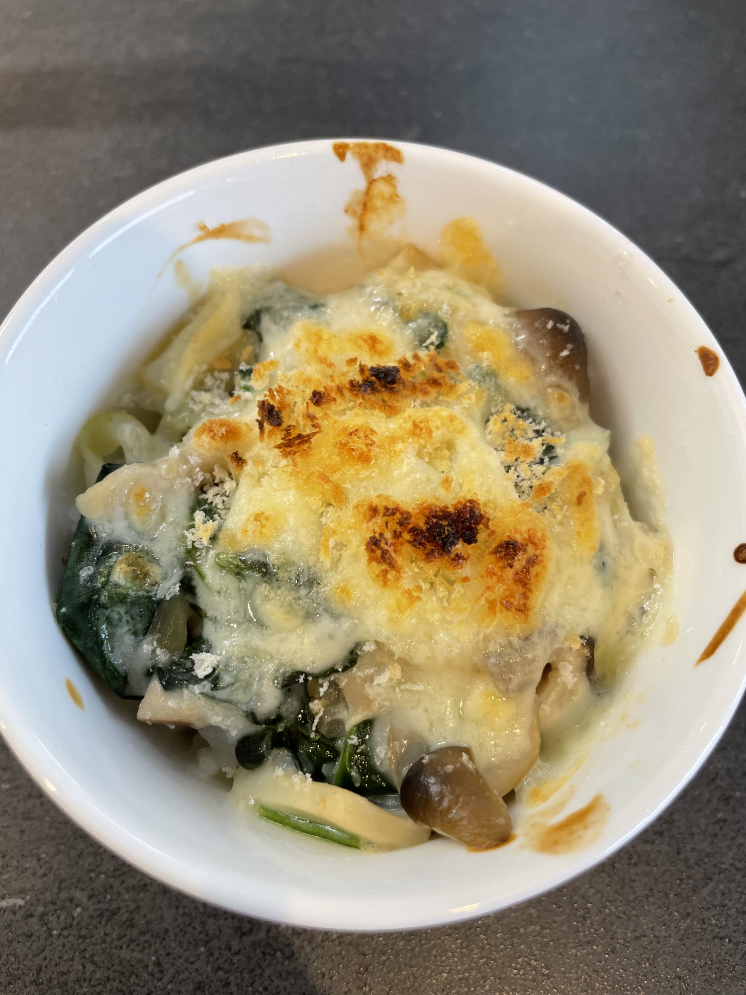 ホワイトシチューの残りで簡単ドリア