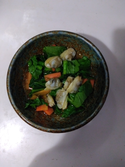 小松菜とあさりの煮物